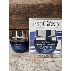 ProGenix Hyaluronic + Vitamin C Overnight Hydrating Cream 1 oz | Made in USA‎
